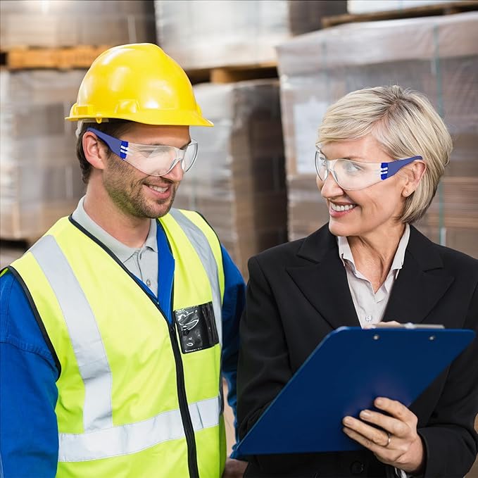 Yunsailing 100 Pack Bulk Safety Glasses Eye Protection Goggles for Women Men DIY Construction Lab