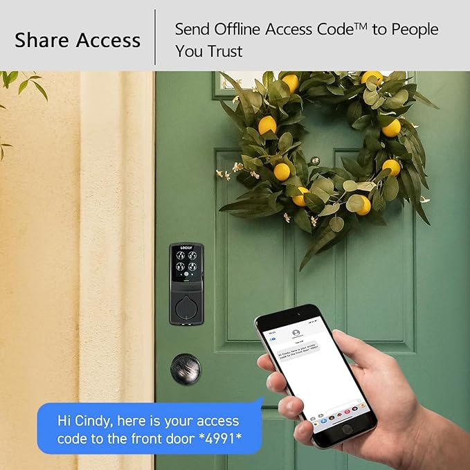 Lockly Secure Plus, RFID Card Smart Lock, Keyless Entry Door Lock, Smart Locks for Front Door, PIN Genie® Keypad, 3D Biometric Fingerprint Sensor, Auto Lock Smart Door Lock