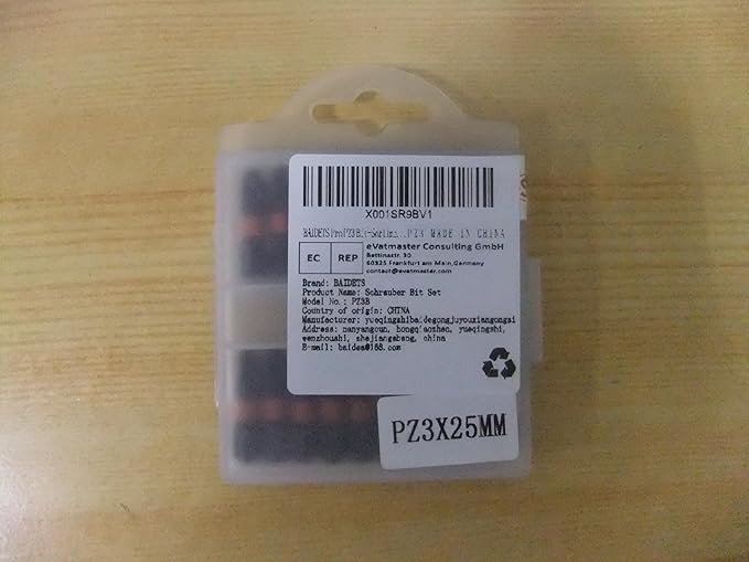 Pro PZ3 Bit Assortment - Screwdriver Bits Set 20Pcs, 25mm Length, Pozi Screwdriver Bit, 1/4 Inch Hex Shank, with Storage Box