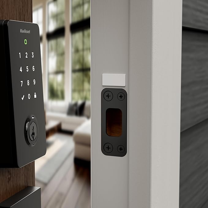 Kwikset Halo Select Smart Lock Keyless Entry Door Lock Wi-Fi and Matter Enabled Deadbolt No Hub Needed, Geofence Auto-Unlock, Grade AAA Certified, Easy Install, Matte Black Lifetime Finish Warranty