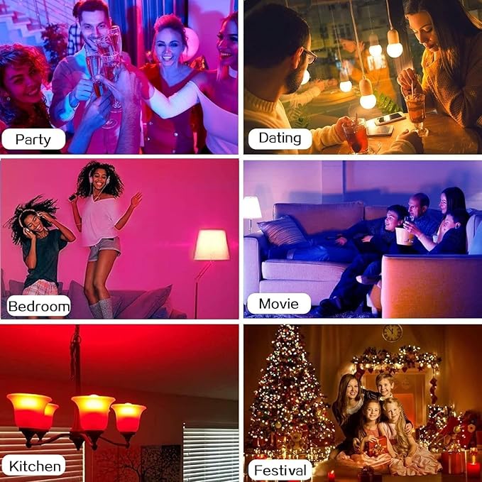 16 Million Colors LED RGBW Bulb, 50000 Hour Lifespan, 2700K-6500K Color Temperature, with Remote