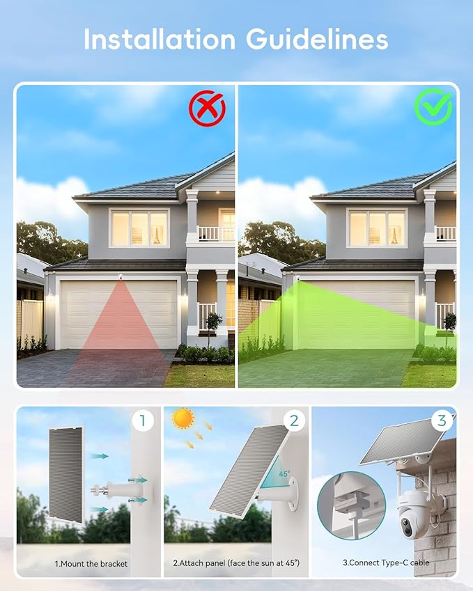 ZUMIMALL 9W Solar Security Cameras Wireless Outdoor, AOV 24/7 Recording Cameras for Home Security, 360° View, 2K Color Night Vision, 2-Way Talk, 2.4GHz WiFi, Auto Tracking, SD/Cloud/Alexa/AI