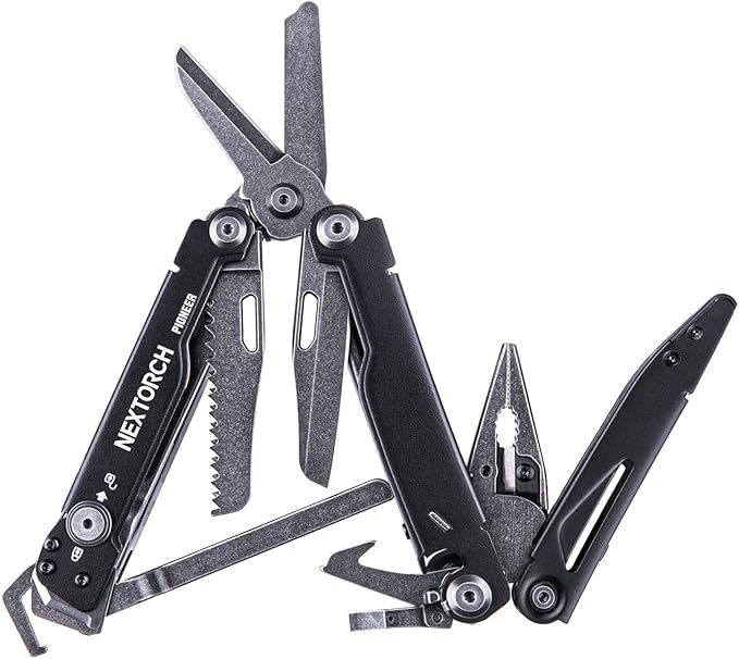 NEXTORCH PIONEER 14-IN-1 Multi-tools Full-Size,Versatile Multi-tool Set with Scissors Needle Nose Pliers Pocket Clip Multi-tool