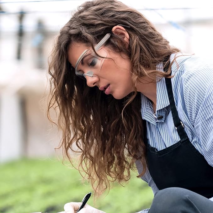 UKNOW Safety Goggles Over Glasses, Anti Fog Safety Glasses with Clear Wraparound Lens, ANSI Z87.1 Protective Eyewear