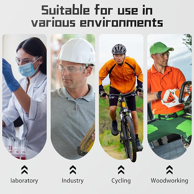 Clear Safety Glasses Bulk of 80,ANSI Z87.1 Impact Resistant Lens Eye Protection for Lab,Construction