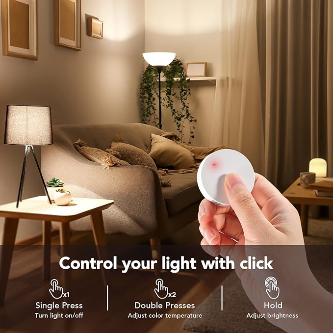 OREiN Matter Smart Light Bulb, ST19(58) Smart Edison Bulbs with Remote Control Work with Apple Home, Alexa, Google Home, SmartThings, 800lm 2700K-6500K Smart Filament Bulb E26 Base 6Pack