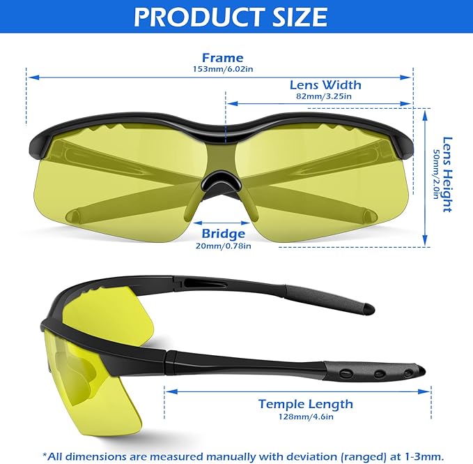 OXG 6 Pack Tinted Safety Glasses for Men Women, Safety Goggles ANSI Z87.1 Protective Eyewear Scratch Resistant Eye Protection