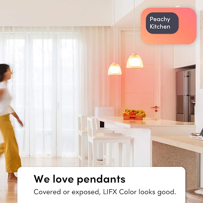 LIFX color, A19 1100 lumens, Wi-Fi Smart LED Light Bulb, Billions of colors and Whites, No Bridge Required, Works with Alexa, Hey Google, HomeKit and Siri, Multicolor (4-Pack)