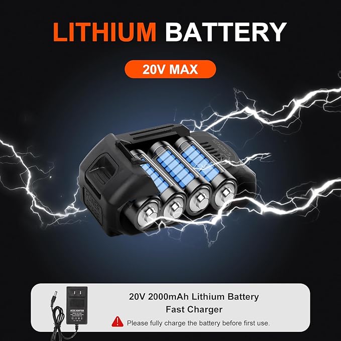 COMOWARE 20V Cordless Drill, Brushless Power Drill Set with 1.5Ah Li-ion Battery & Fast Charger, 23+1 Clutch 1/2" Keyless Chuck Max 38 N.m, Dual Speed Electric Drill Driver Accessories