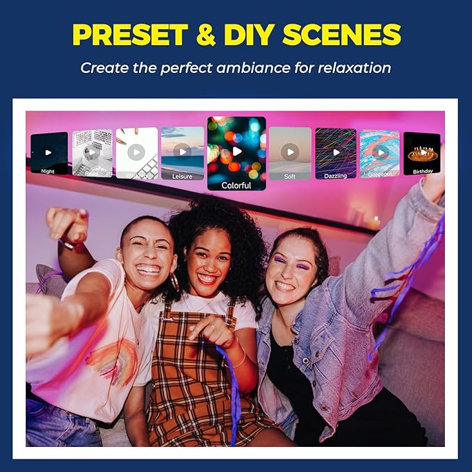 E12 Smart Light Bulbs 60W Equiv., 500LM 6W RGBCW Candelabra Chandelier Candle Bulb Works with Alexa/Google Home/Smart Life, 2.4G WiFi Bluetooth Bulbs, No Hub Required, ETL Listed, 3PCS