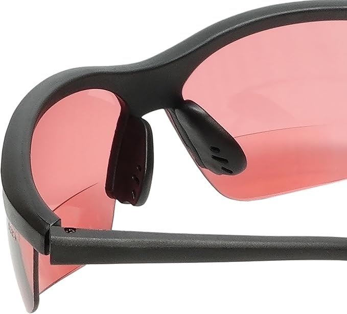 Calabria 91348 Pink FL-41 Tinted BiFocal Safety Glasses +2.00 Fluorescent Blue Light Sensitivity Indoors Outdoor Photophobia