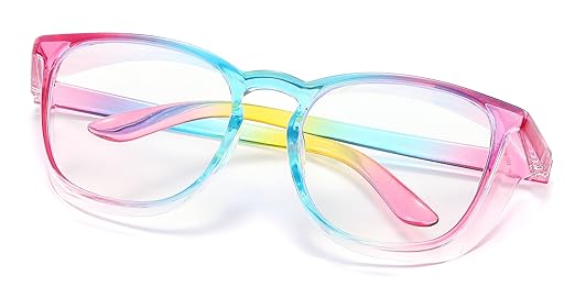 Alsenor Safety Glasses Anti Fog Goggles Protective Eyewear Blue Light Blocking Anti Dust UV Protection Glasses For Men Women (Rainbow)