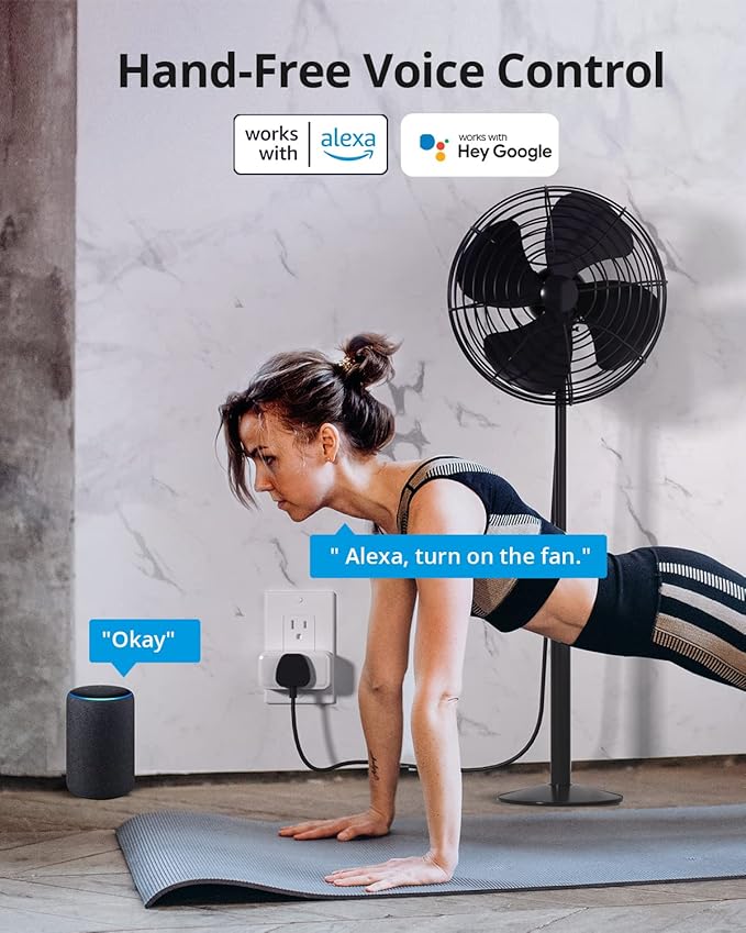 SONOFF S40 WiFi Smart Plug with Energy Monitoring, 15A Smart Outlet Socket ETL Certified, Work with Alexa& Google Home, IFTTT Supporting, 2.4Ghz WiFi Only (2-Pack)