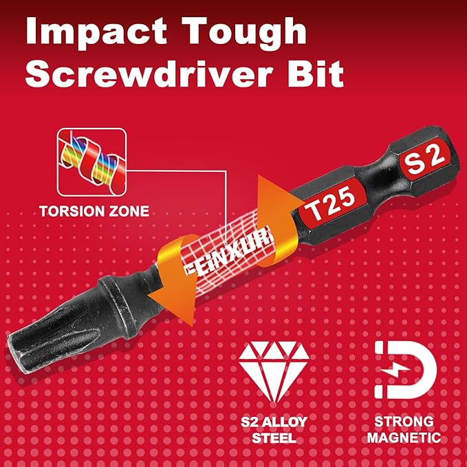 Magnetic Changeable Head Manual Screwdriver Set Include Quick Change Screwdriver and 20Pcs Impact S2 Torx Driver Bit, Bit Extension Holder for Bit, Nut driver, Socket Adapter