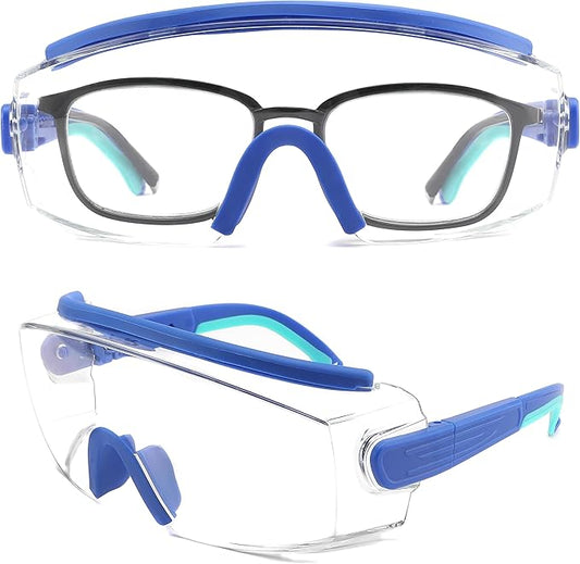 Safety Glasses Over Eyeglasses Anti Fog Safety Goggles Protective Glasses With Adjustable Frame For Men Women