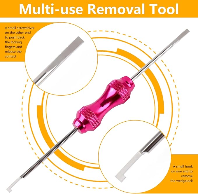 Knoweasy 338pcs DT Deutsch Connector Kit - 2/3/4/6/8/12 Pin Connectors, Deutsch Crimping Tool, Removal Tool, Waterproof Automotive Electrical Connector