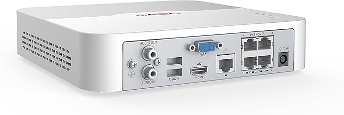 REVO America Ultra HD 4 Ch. 1TB HDD IP NVR Video Surveillance System, 4 x 1080p Bullet Security Cameras - Remote Access via Smart Phone, Tablet, PC & MAC, White (RU42B4E-1T)