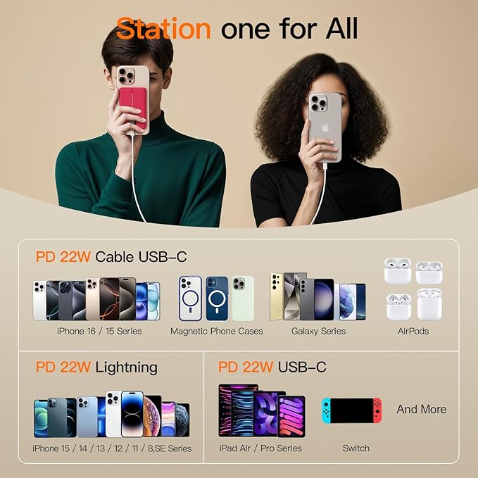 Magnetic Portable Charger, 16800mAh Wireless Power Bank, with 20W USB-C Fast Charging and LED Digital Display Magnetic Battery Pack, Compatible with iPhone 17/16/15/14/13/12 Full Series (2025)