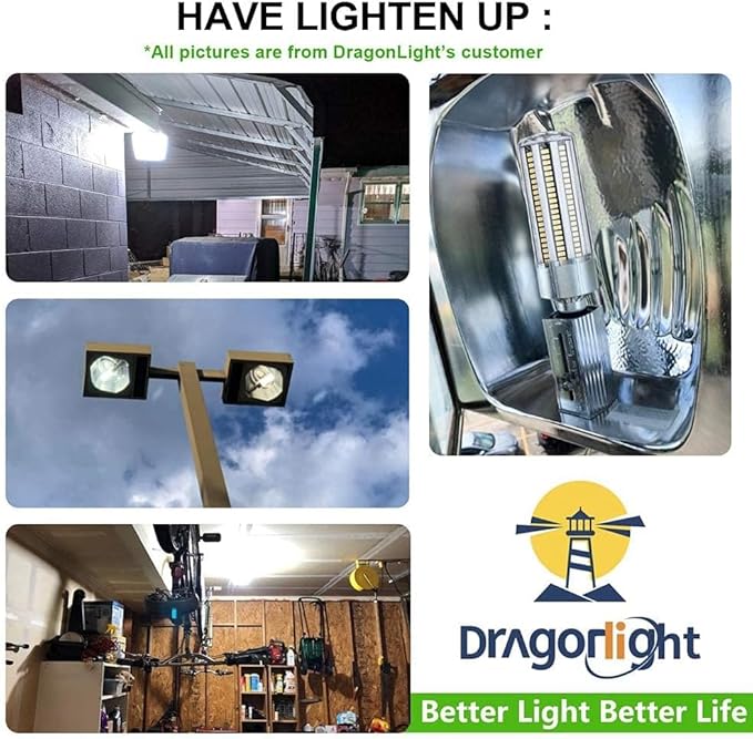 DragonLight 120W Commercial Grade Corn LED Light Bulb(400 Watt Metal Halide/HID/HPS Replacement) E26/E39 Large Mogul Base LED Lamp 3000K Warm White 14,400 LM for High Bay Area Lighting