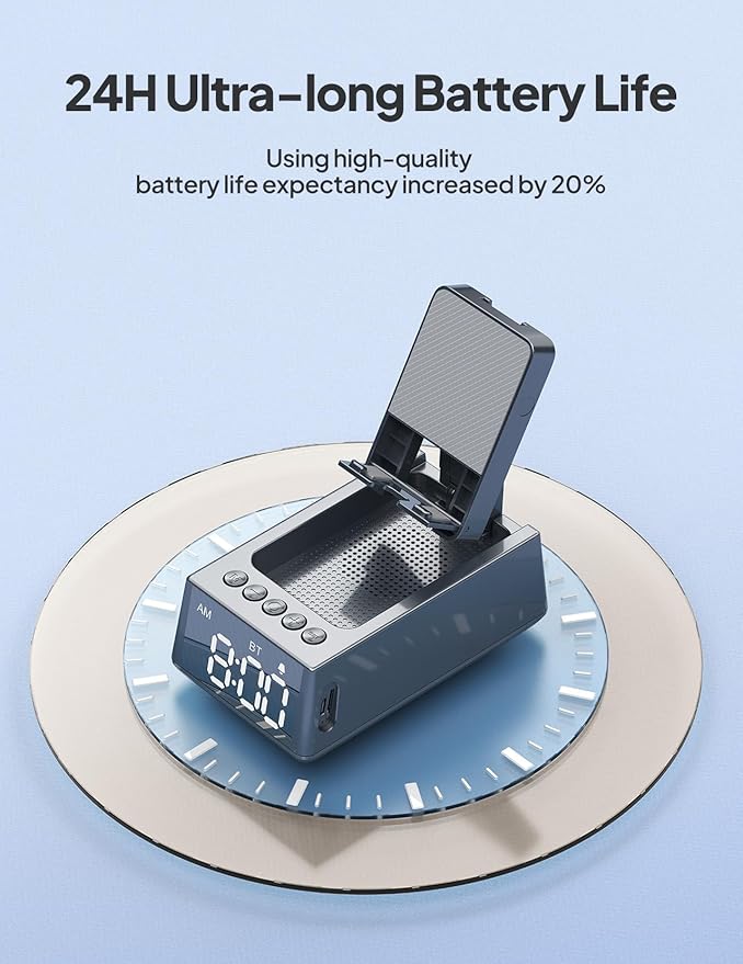 Birthday Gifts for Men Women-Bluetooth Speaker with HD Sound, Stocking Stuffers White Elephant Gifts for Adults, Kitchen Gadgets for Anniversary Idea Gift for Dad Mom Husband Wife(Grey)