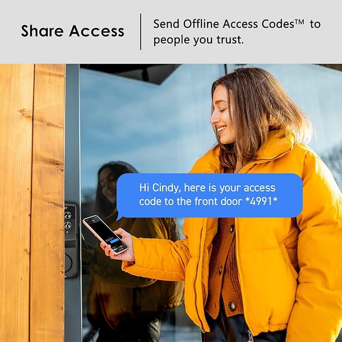 Lockly Secure Plus, RFID Card Smart Lock, Keyless Entry Door Lock, Smart Locks for Front Door, PIN Genie® Keypad, 3D Biometric Fingerprint Sensor, Auto Lock Smart Door Lock