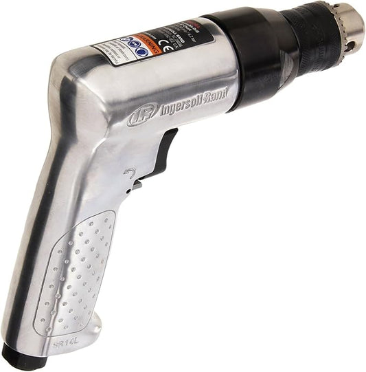 Ingersoll Rand 7802RA 3/8" Keyed Chuck Air Drill, 2000 RPM, 0.5 HP, 2.65in-lb Torque, Pistol