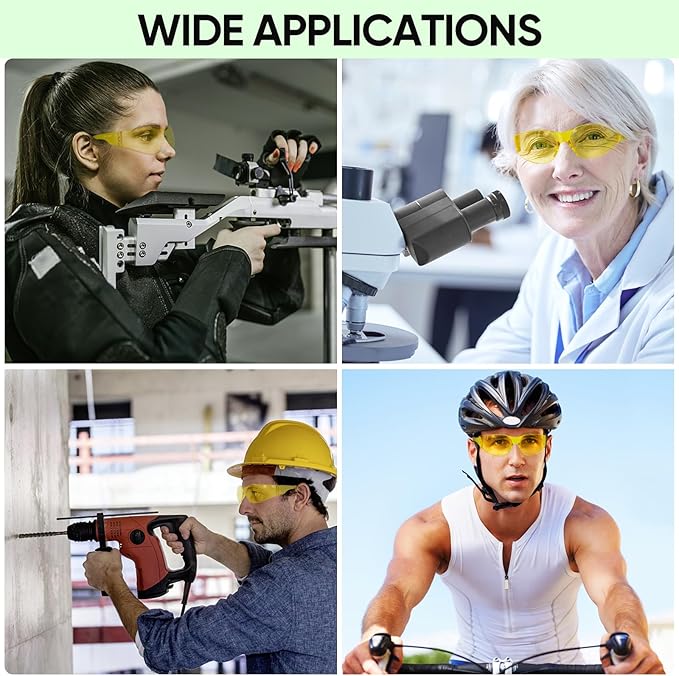 TICONN Clear Safety Glasses for Men, Safety Goggles with Scratch Impact Resistant Meets ANSI Z87.1 Standard