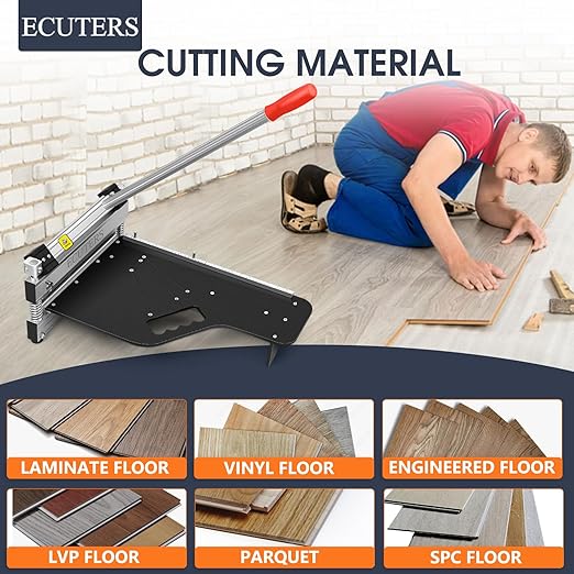 Laminate Flooring Tools Wood Flooring Installation Kit, Vinyl Flooring Tools with 40 Pieces Spacers and Mallet, Contour Gauge, Heavy Duty Pull Bar, Tapping Block (44-Pull Bar Contour Gauge)