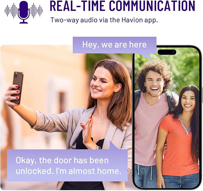 Wireless Video Doorbell w/Smart Lock Set - Incl. Chime, Dual Cameras, 5MP 3K QHD, 2'' Screen & 32GB eMMC, Motion Detection & Real-time Alert, 2-Way Audio, Door Bell and Keyless Entry Front Door Lock