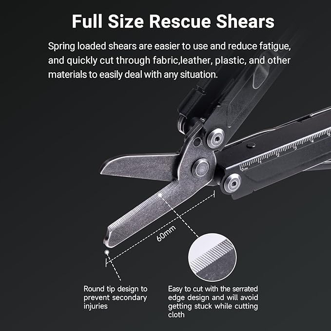 NEXTORCH PIONEER 14-IN-1 Multi-tools Full-Size,Versatile Multi-tool Set with Scissors Needle Nose Pliers Pocket Clip Multi-tool
