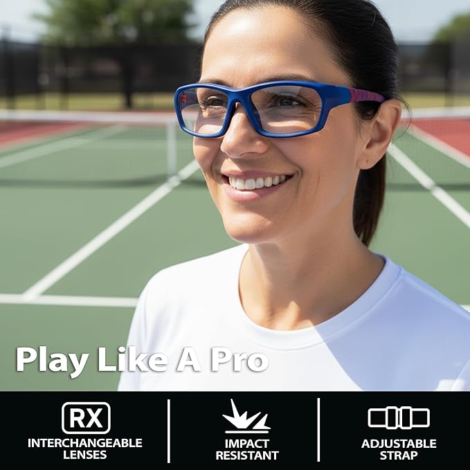 BLUE CUT Sports Protection Goggles, Anti-Fog Lenses Safety Glasses for Basketball, Pickleball and All Outdoor Sports