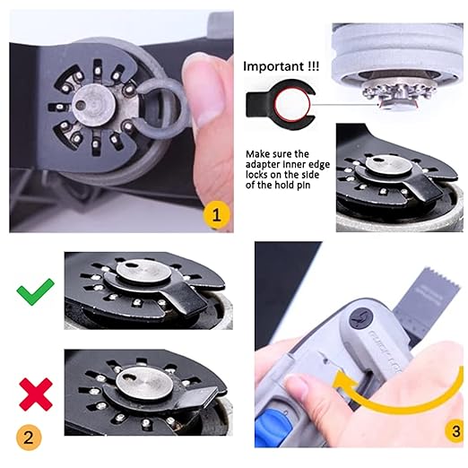 EZARC Carbide Oscillating Tool Blades, Multitool Blades Heary Duty for Hard Material, Metal, Nails. Bolts. Screws, 3-Pack