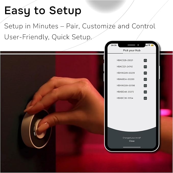 Flic Twist | Smart Home Controller | works with Matter, Alexa, SmartThings through any Flic Hub (White)