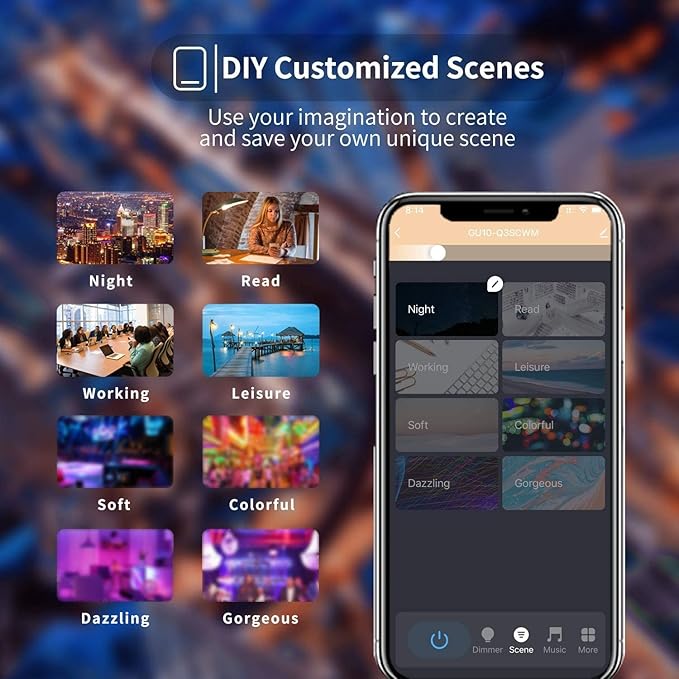 E12 Base Smart Bulb 4 Pack, 5W Candelabra Smart Light Bulbs - Alexa WiFi LED Lights B11 RGBCW Dimmable Color Changing Music Sync, Compatible with Alexa Google Home, 2.4 GHz Wi-Fi