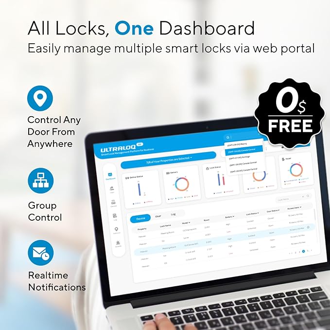 ULTRALOQ Bolt NFC WiFi Smart Lock, Keyless Entry Deadbolt with iPhone/Android Tap, App Remote Control, Keypad, Works with Apple Home, Siri, Alexa, BHMA Certified, Easy Install, 10 Mo. Battery