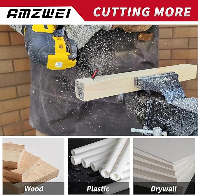 16PCS Japanese Teeth Oscillating Tool Blade, CRV Extra Long Multi Tool Blade Kits for Wood Clean Cutting, Universal Oscillating Saw Blades Fit Dewalt Bosch Milwaukee Ryobi