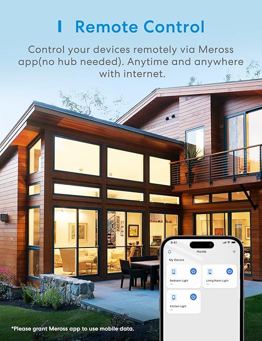 meross 4 Pack Smart Dimmer Switch Single Pole Supports Apple HomeKit, Alexa Google Assistant & SmartThings, 2.4Ghz WiFi Light Switch for Dimmable LED, Neutral Wire Required, Remote Control Schedule