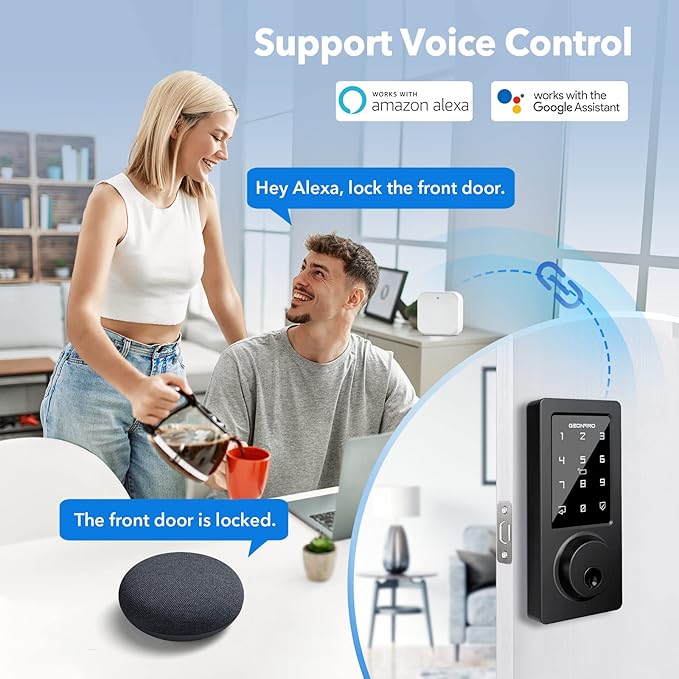 Smart Wi-Fi Gateway, G2 Hub for Keyless Entry Remote Control & Manage Bluetooth Deadbolt Door Lock with TTLock App, Wi-Fi Bridge Compatible with Alexa Google Home for Voice Control