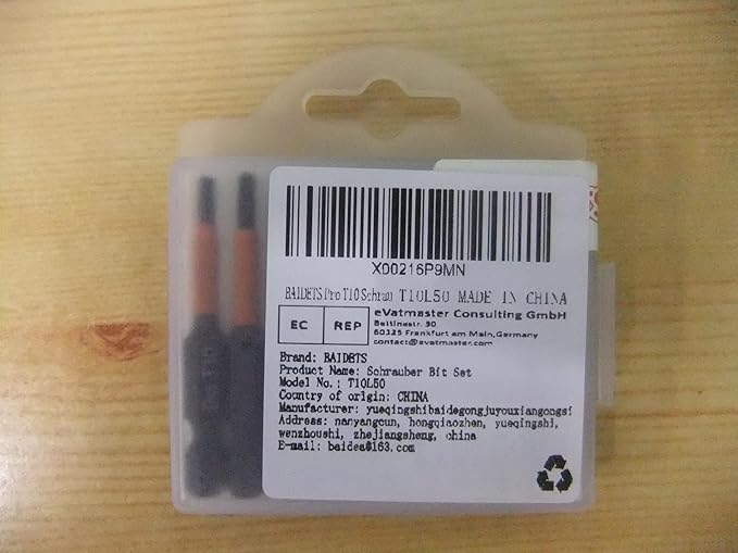 Pro T10 Screwdriver Bit Set - Torx Screwdriver 10 Pieces, 50mm Length, 1/4" Hex Shank Bit Assortment, with Storage Box