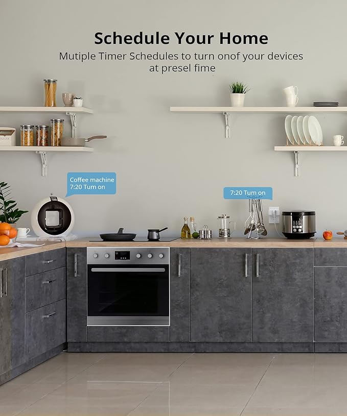 SONOFF S40 WiFi Smart Plug with Energy Monitoring, 15A Smart Outlet Socket ETL Certified, Work with Alexa& Google Home, IFTTT Supporting, 2.4Ghz WiFi Only (2-Pack)