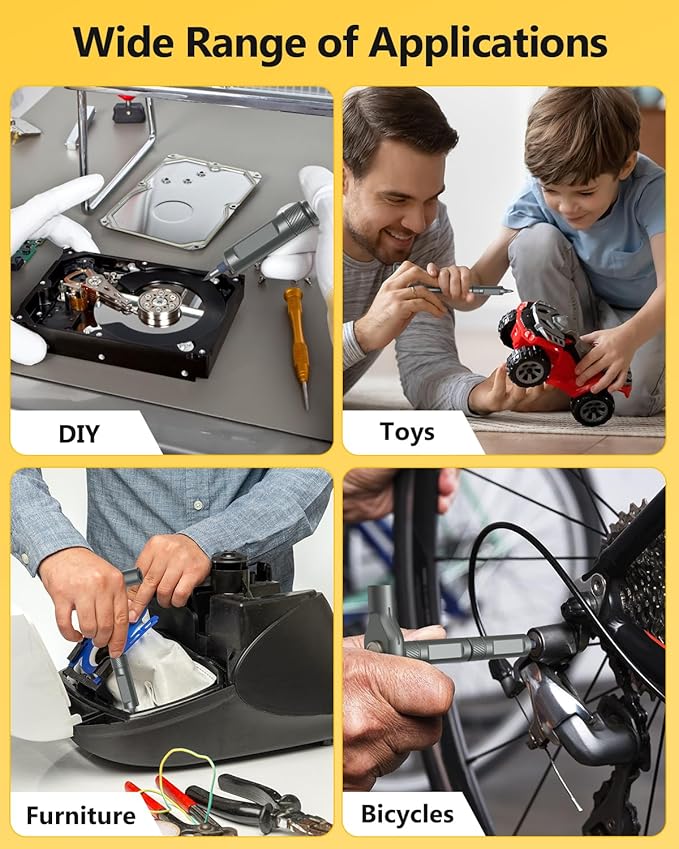 ORIA 42 in 1 Screwdriver Set, Magnetic Screwdriver Set, DIY Repair Tool Kit with Free Assembly T Handle, 40 Precision Bits, Portable Case for Furniture, Bicycle, Computer