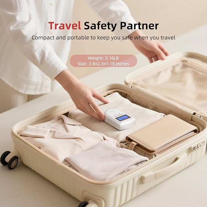 Carbon Monoxide Detectors: Battery Powered CO Alarm with Real-time Display of PPM, Portable CO Detector Gas Monitor Alarm No Green Light Flashing for Home/Children's Room/RV