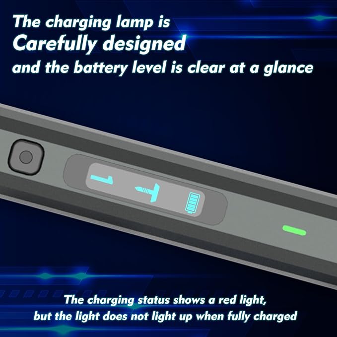 Blue Mini Electric Screwdriver - 50 in 1 Electric Screwdriver Kit Aluminum Square Handle with 3 LED Lights, Speed Adjustment, Hand Power Switch, Strong Magnetic Bits for Electronics Repair