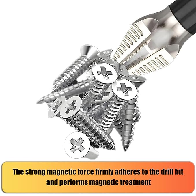 High Magnetic Screwdriver Bit Set, 9PCS 25-150mm Anti-Slip Magnetic Drill Bits, Electric Screwdriver Set for Home DIY, Car Repair, Furniture Assembly, 2025 New Upgrade (18)