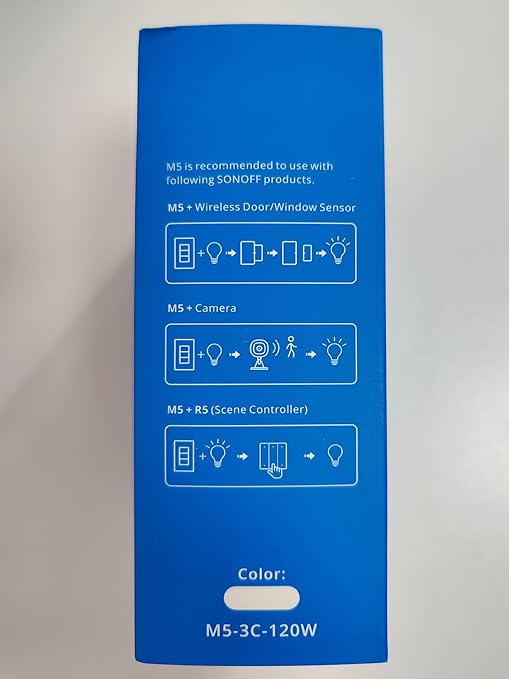 SONOFF Matter Smart Light Switch, 2.4GHz WiFi Light Switch, Neutral Wire Required Interruptor Inteligente, Smart Life Light Switch Compatible with Alexa and Google Home, 3 Gang M5-3C-120W