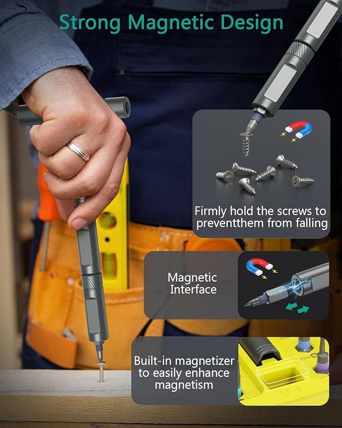 ORIA 42 in 1 Ratchet Screwdriver Set, Magnetic DIY Repair Tool Kit with Detachable Ratchet Handle, Portable Precision Screwdriver Kit with Storage Case, for Furniture, Bicycle, Computer