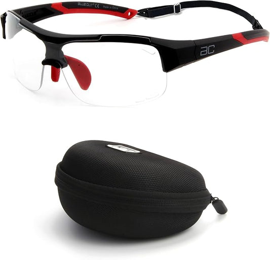BLUE CUT Sports Safety Goggles Interchangeable Sun Lens Anti Fog UV Protection Indoor Outdoor Pickleball Cycling Basketball