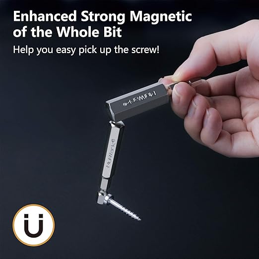 MulWark Hex Head Allen Wrench Drill Bit Set 20PC (10pc Metric & 10pc SAE), 2.3" Long 1/4" Diameter Quick Release Shank Magnetic Screwdriver Bit Set for Assembling Furniture