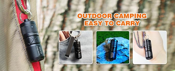 World's Smallest Zoomable EDC Flashlight – 130 Lumen, USB-C Rechargeable, Magnetic Base, Replaceable Battery, IP54 Waterproof, 1.91in Keychain Light