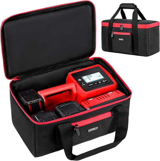 Air Compressor Bag Compatible with Milwaukee M18 Inflator 2848-20/2771-20, Air Pump Carrying Case Fits for Milwaukee Tools Accessories,Tire Inflator Holder for Battery Pack 18V 3.0-9.0 Ah (Case Only)